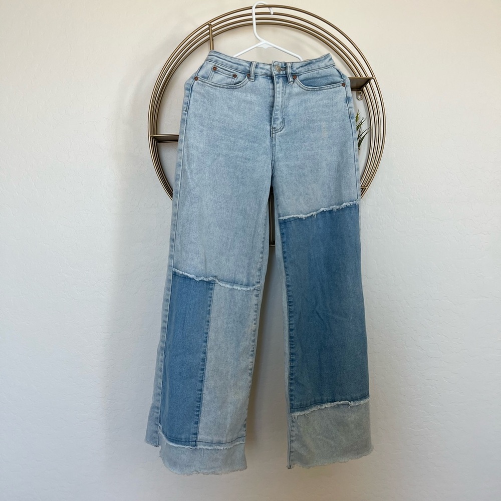Almost Famous Two-Tone Blue Women's Flare Jeans